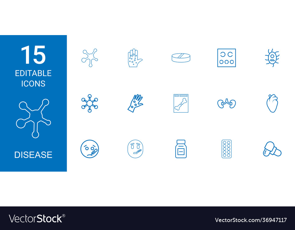 15 disease icons