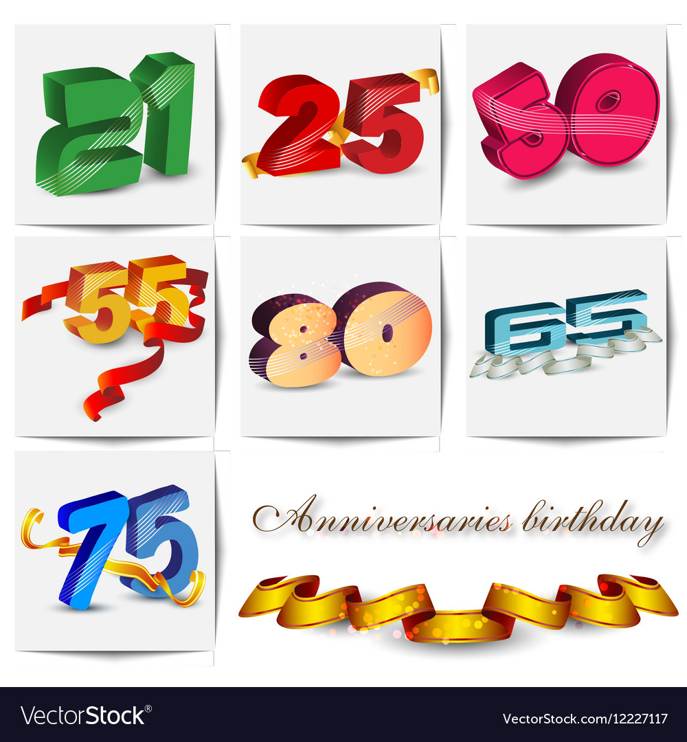 Birthdays and Anniversaries Royalty Free Vector Image