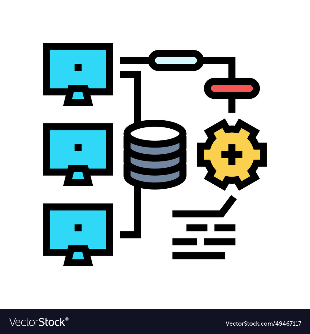 Continuous integration software color icon vector image Continuous integration software color icon