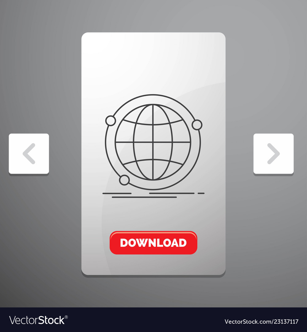 Data global internet network web line icon