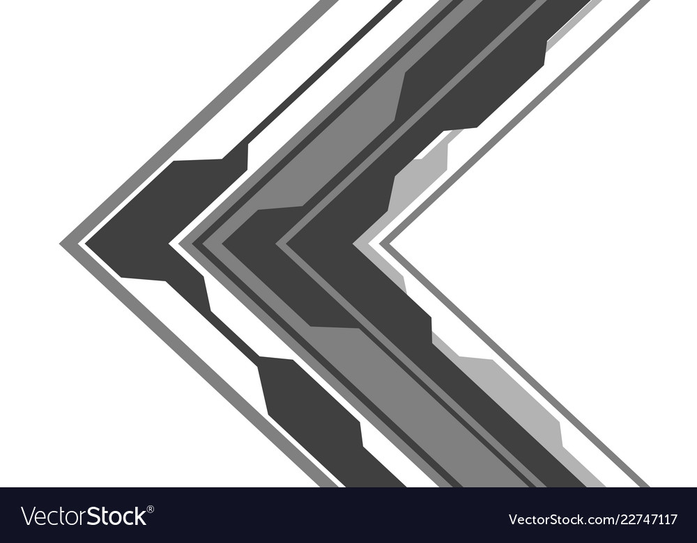 Grey arrow circuit direction on white design