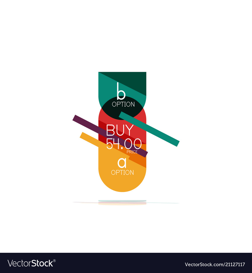 Minimal flat clean abstract option step Vector Image Minimal flat clean abstract option step