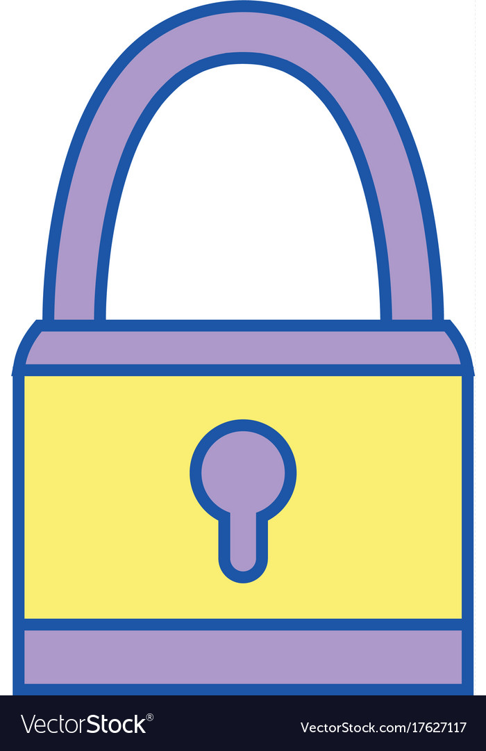 Padlock object security symbol design