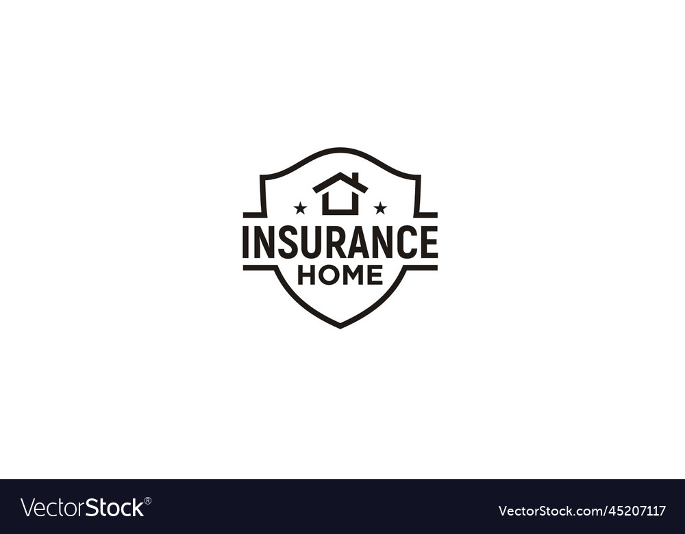 Protect shield house secure home insurance logo Vector Image