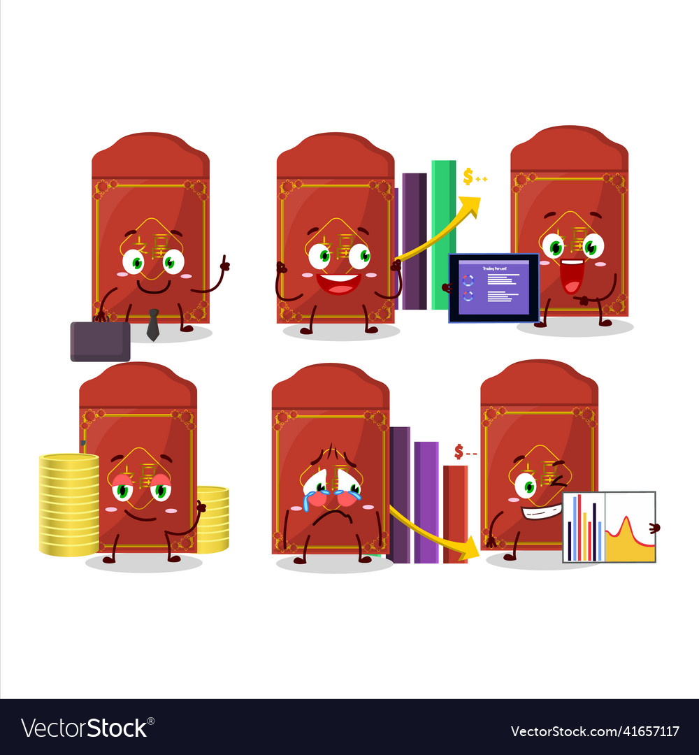 Red packets chinese character designs as a trader