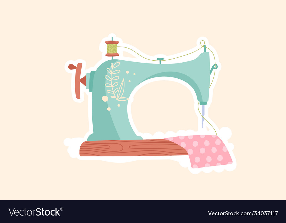 Retro Style Sewing Machine Royalty Free Vector Image