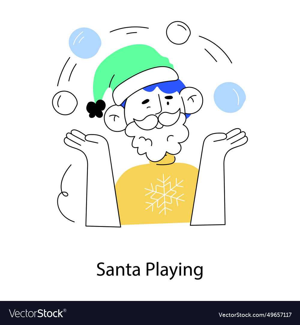 Santa playing