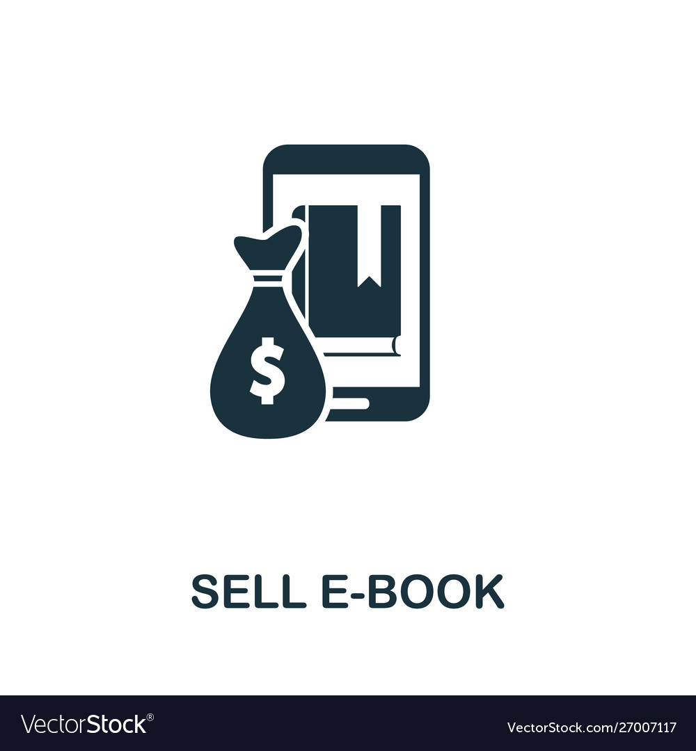 Sell e-book icon symbol creative sign from