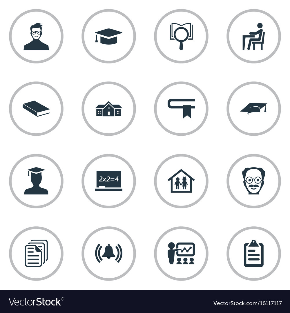 Set of simple knowledge icons