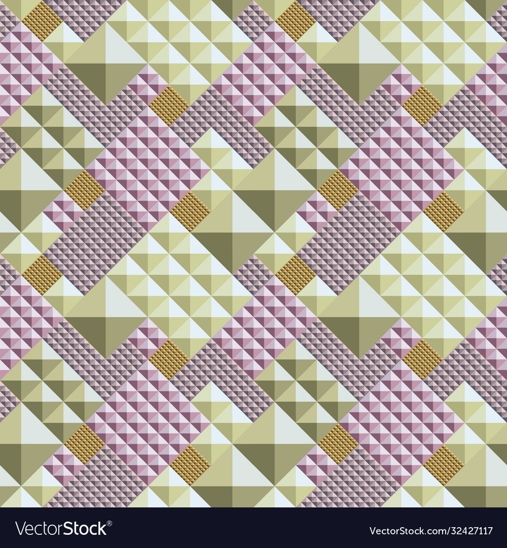 Triangle convex abstract seamless pattern vector image Triangle convex abstract seamless pattern