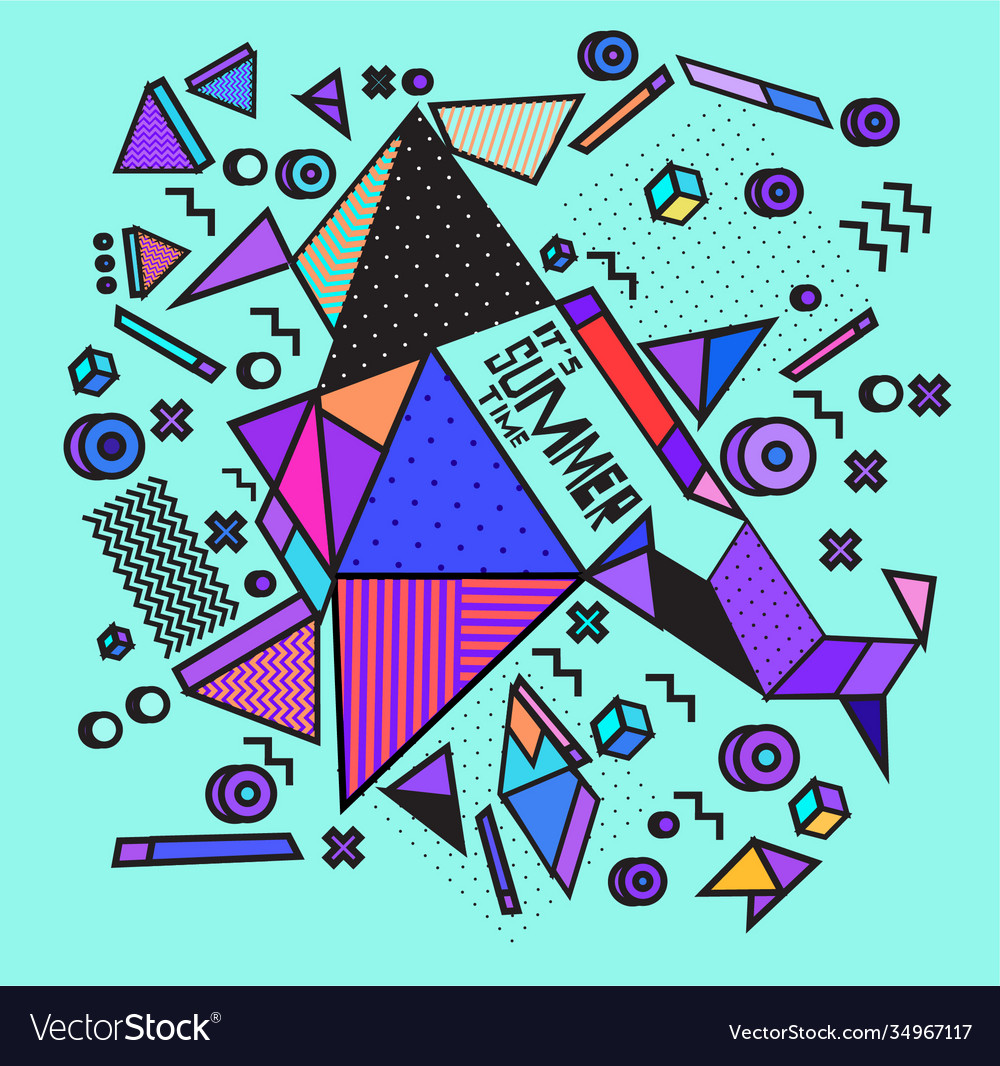 Triangle geometric forms for summer design event