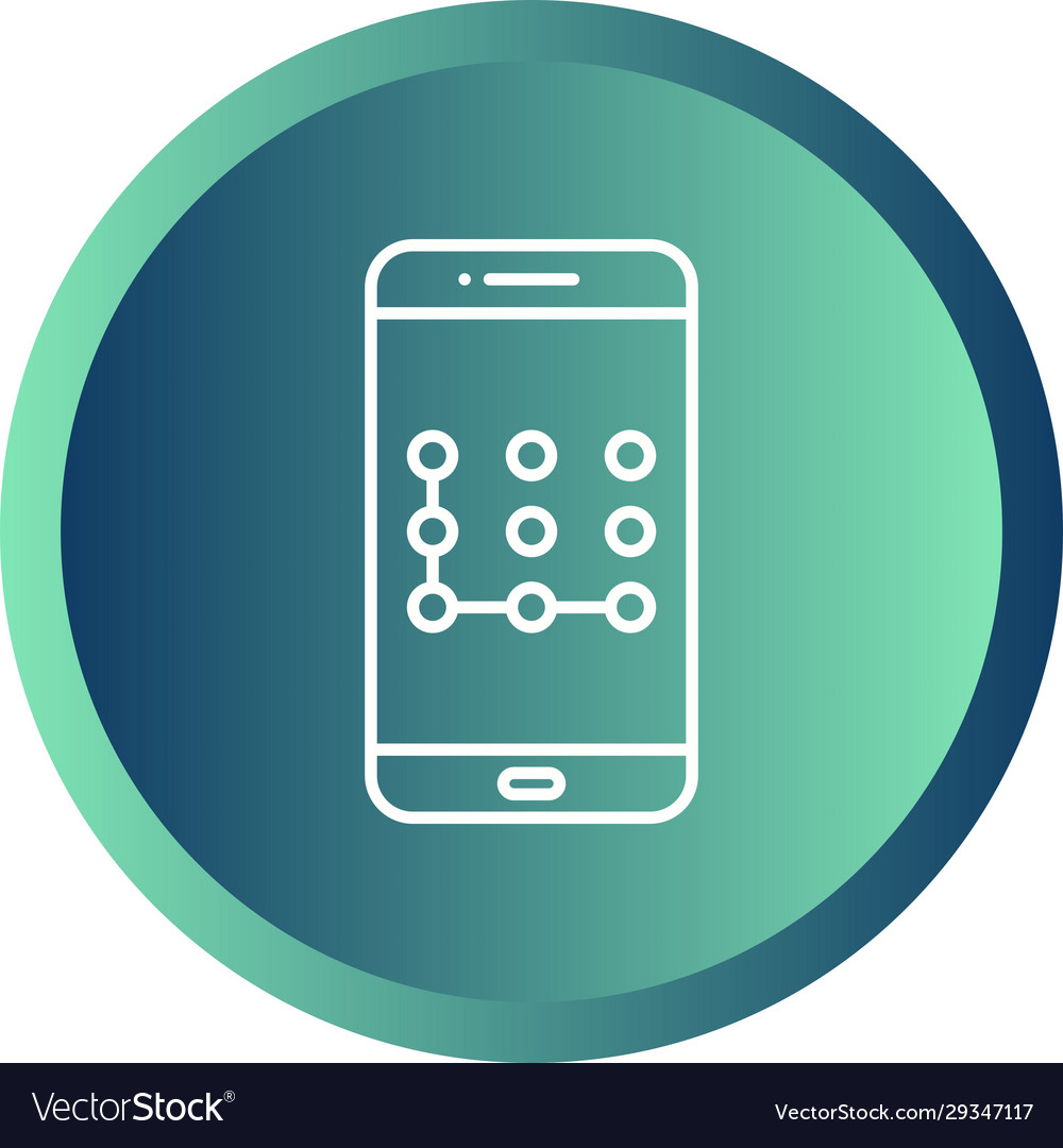 Unique pattern lock line icon