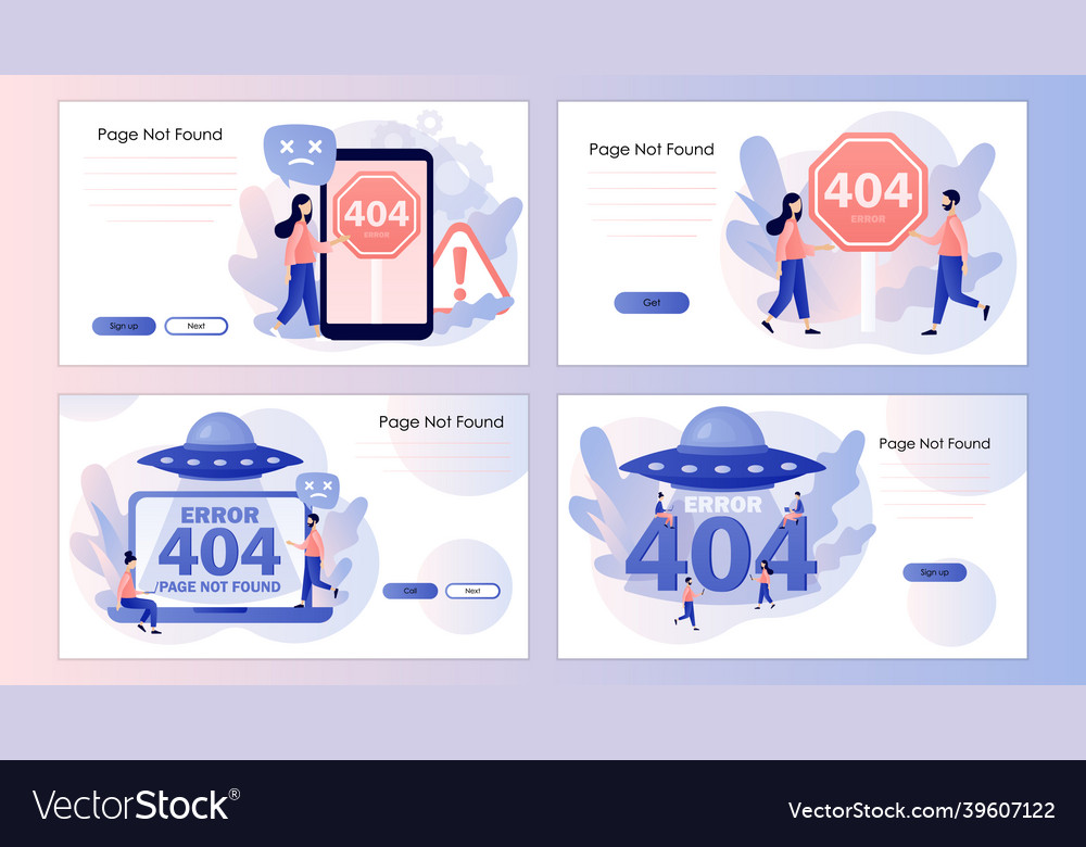 404 error page not found system updates vector image 404 error page not found system updates