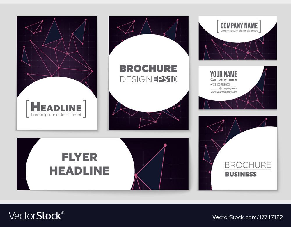 Abstract layout background set for art