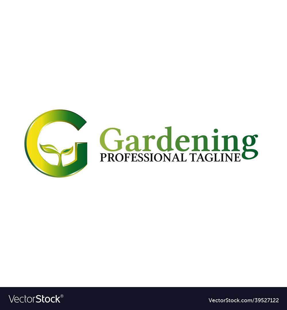 Agriculture gardening leaf plant logo design Vector Image