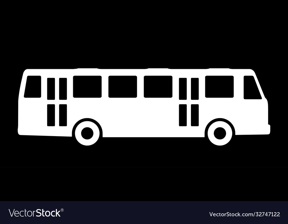 Bus silhouette on a dark background