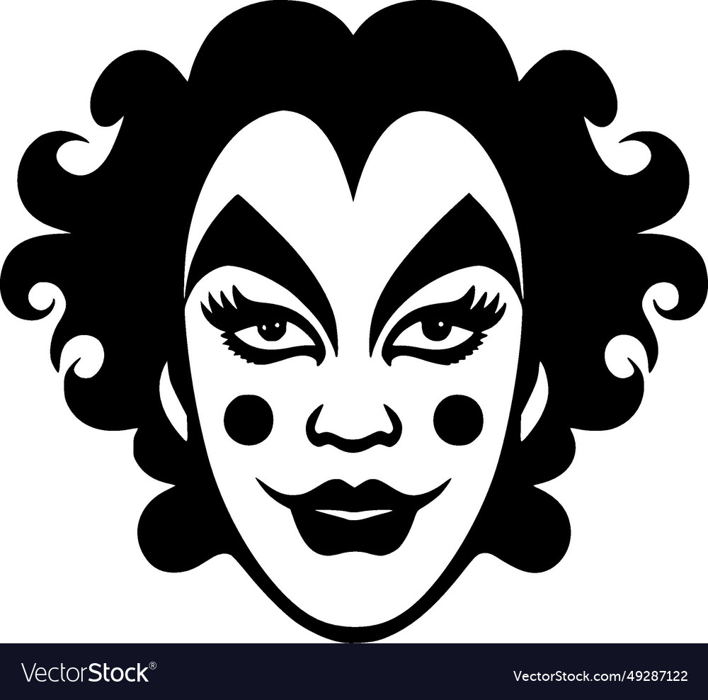 Clown - minimalistische und einfache Silhouette