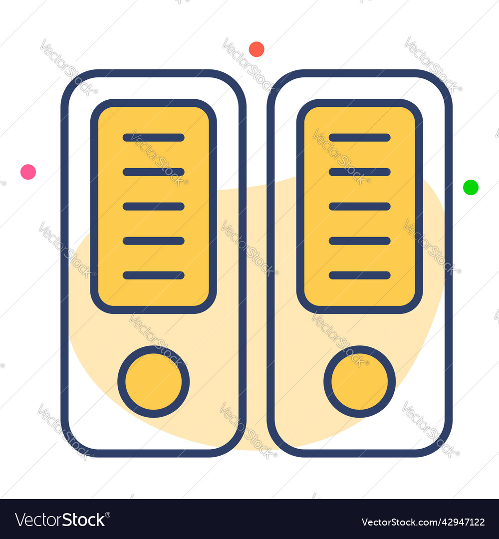 File container finance related line icon editable