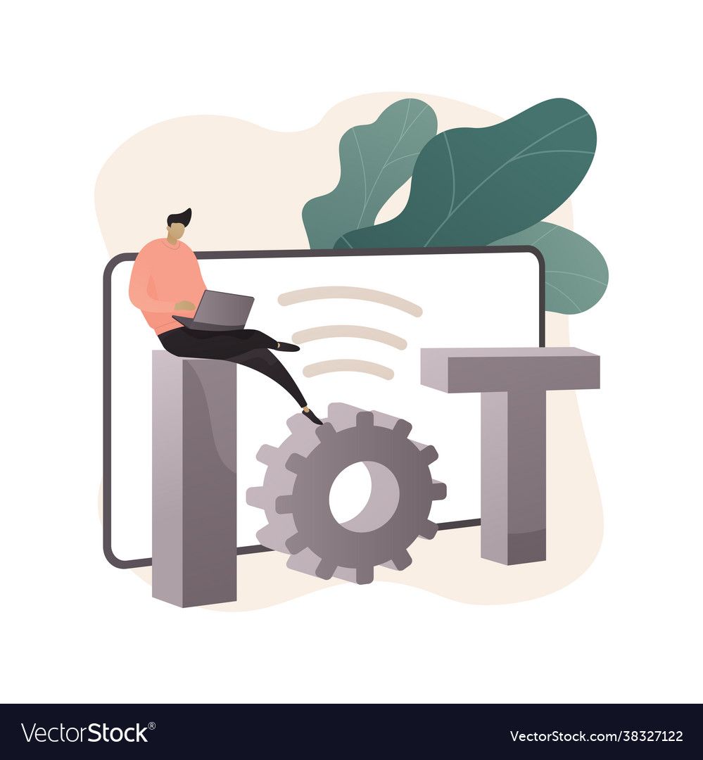 Iot development abstract concept