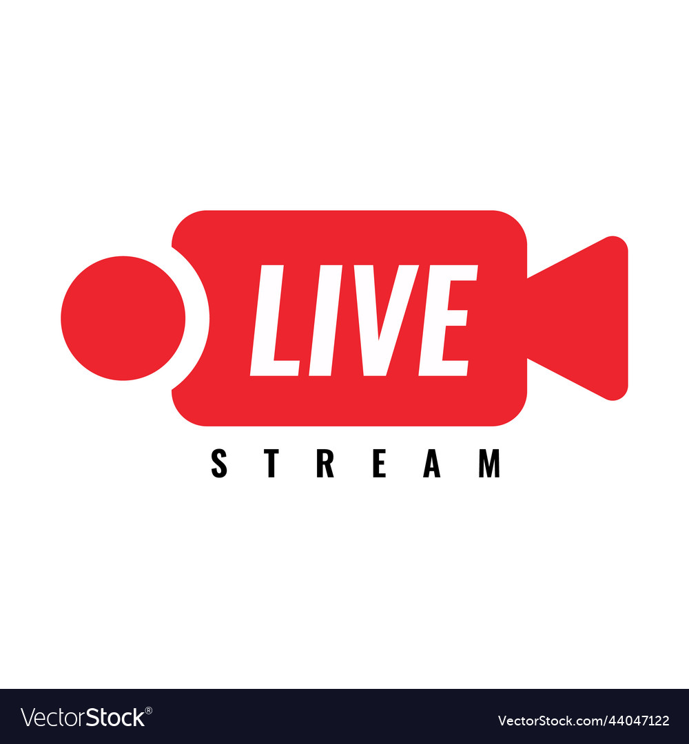 Live stream icon or symbol for broadcasting design