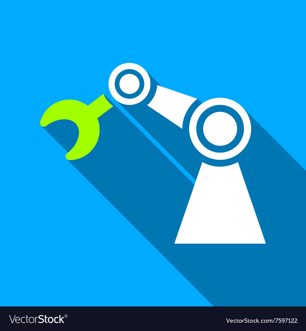 Manipulator flat long shadow square icon