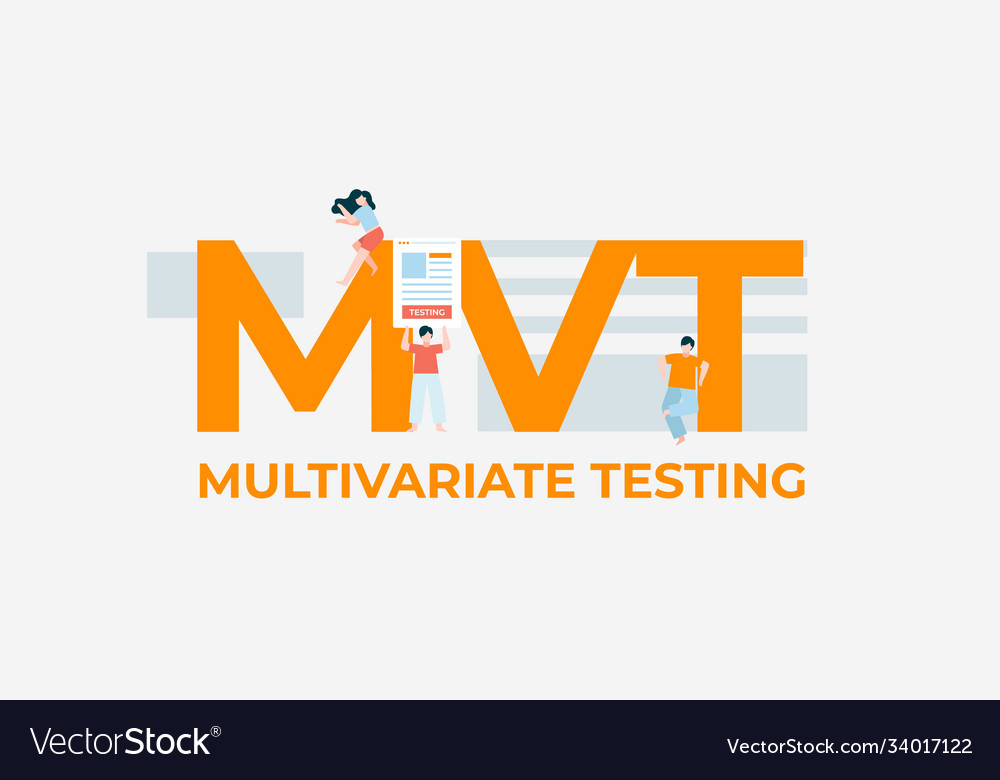 Mvt multivariate testing system scan trade vector image Mvt multivariate testing system scan trade