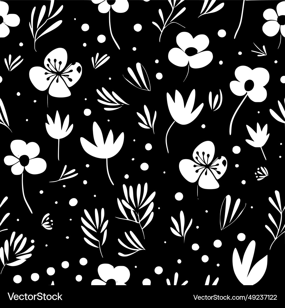 Seamless pattern - black and white Royalty Free Vector Image