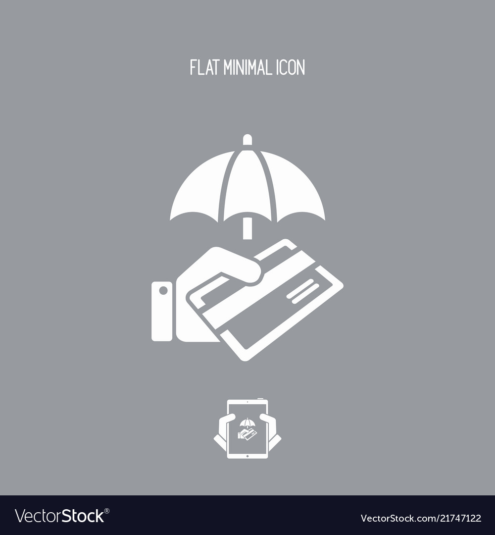 Secure credit card - minimal icon