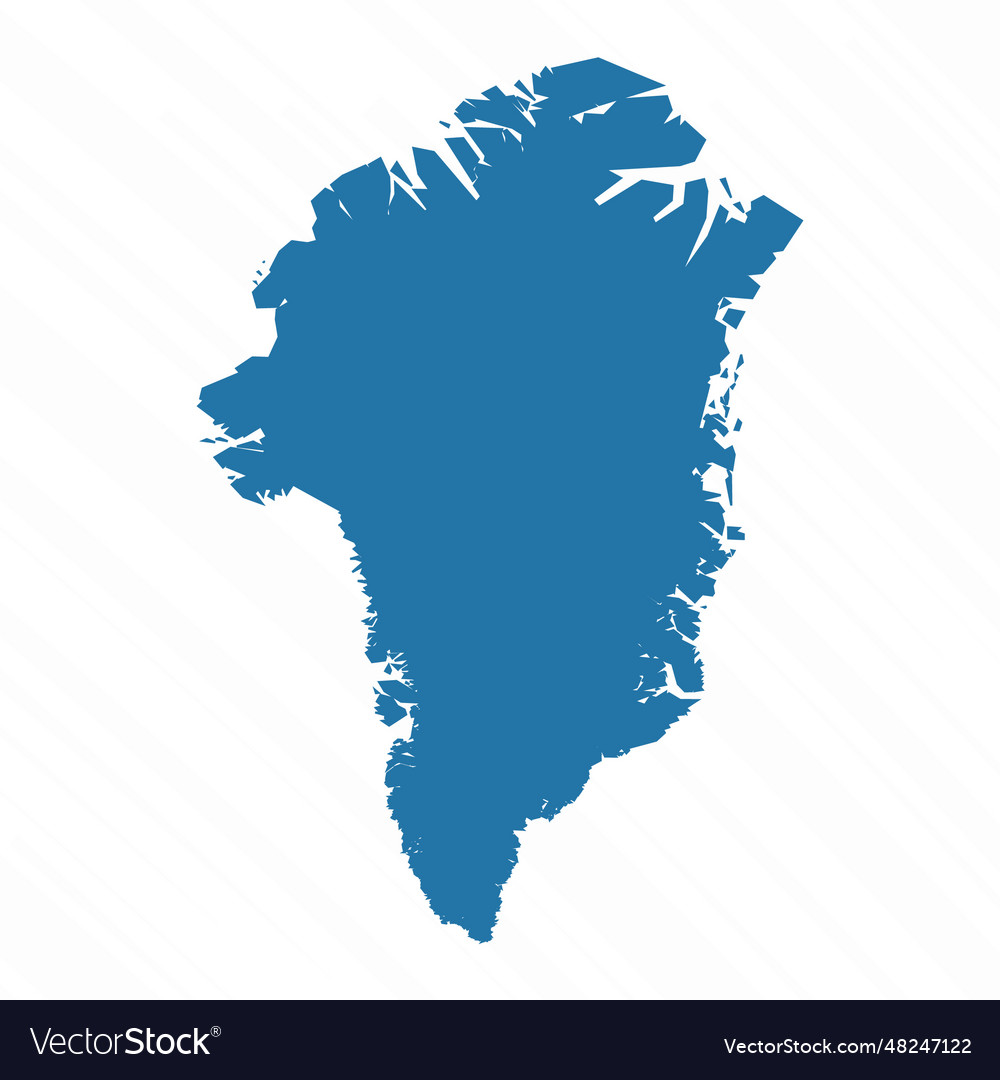 Simple map of greenland country Royalty Free Vector Image