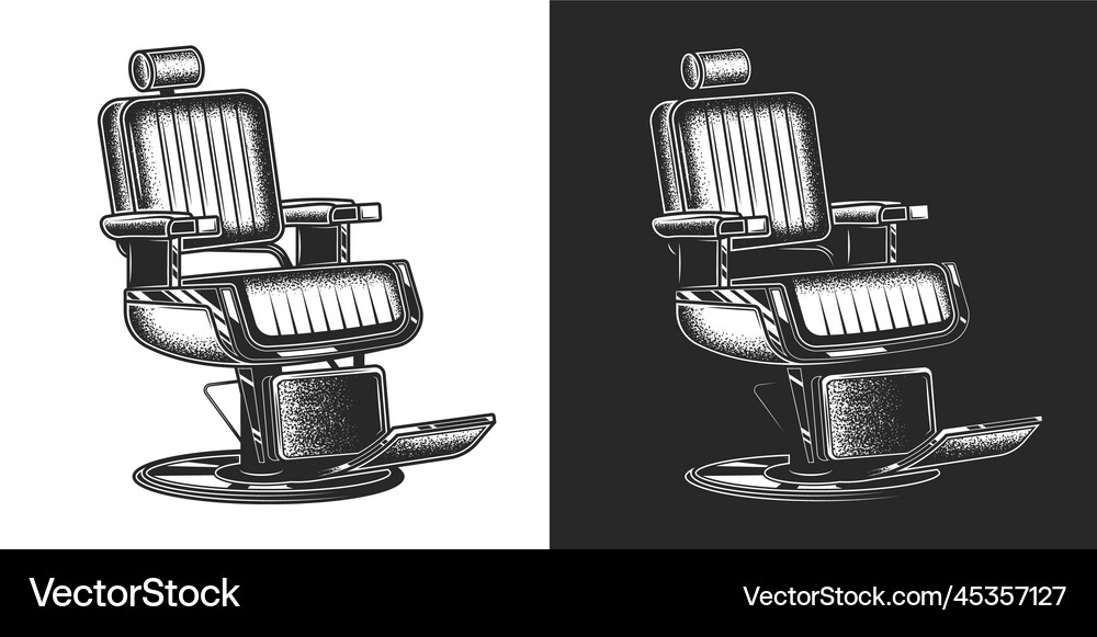Barbers chair monochrome Royalty Free Vector Image