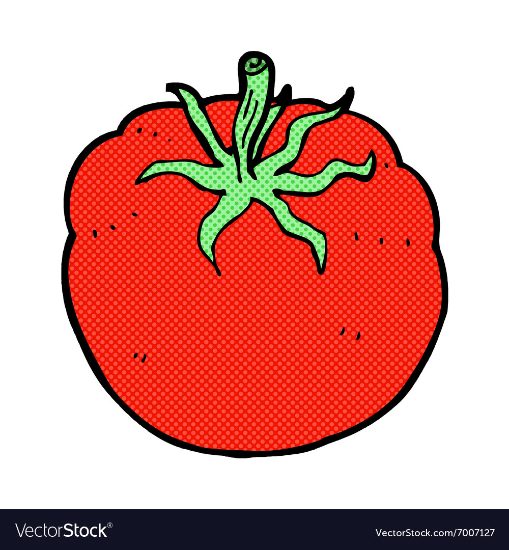 Comic cartoon tomato Royalty Free Vector Image