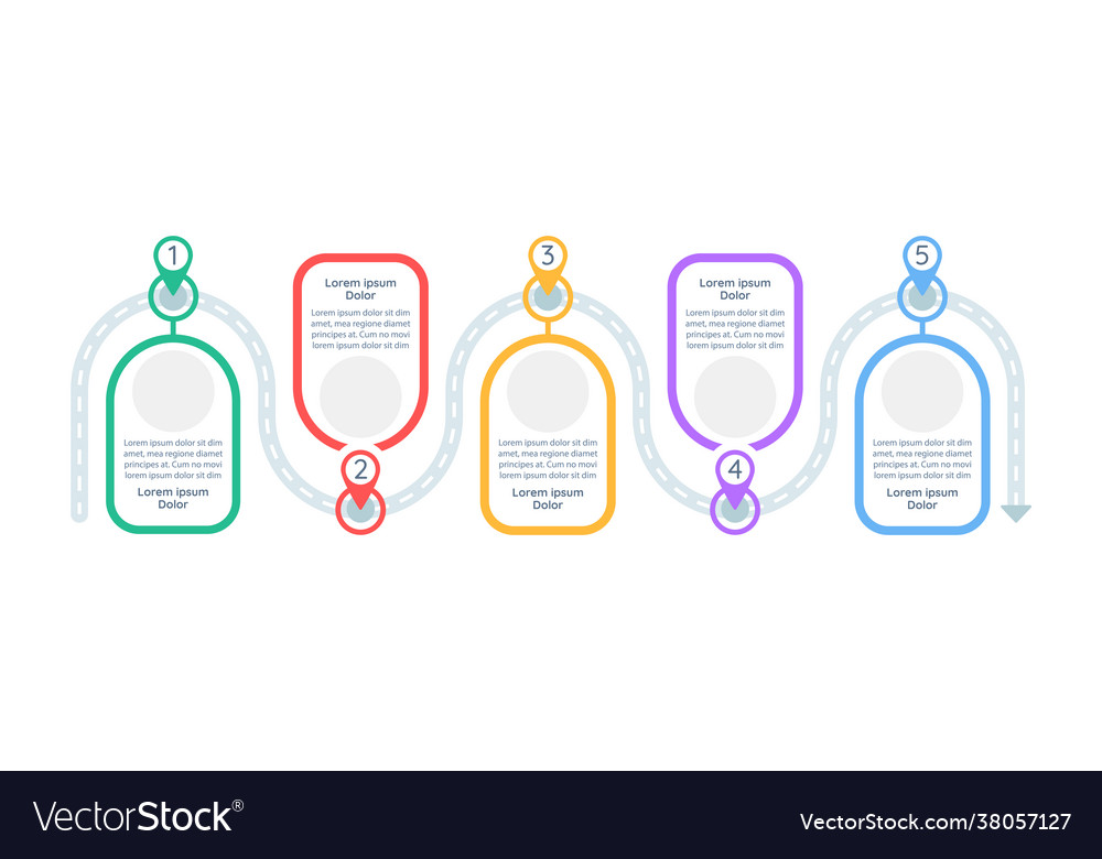 Decision making steps infographic template Vector Image