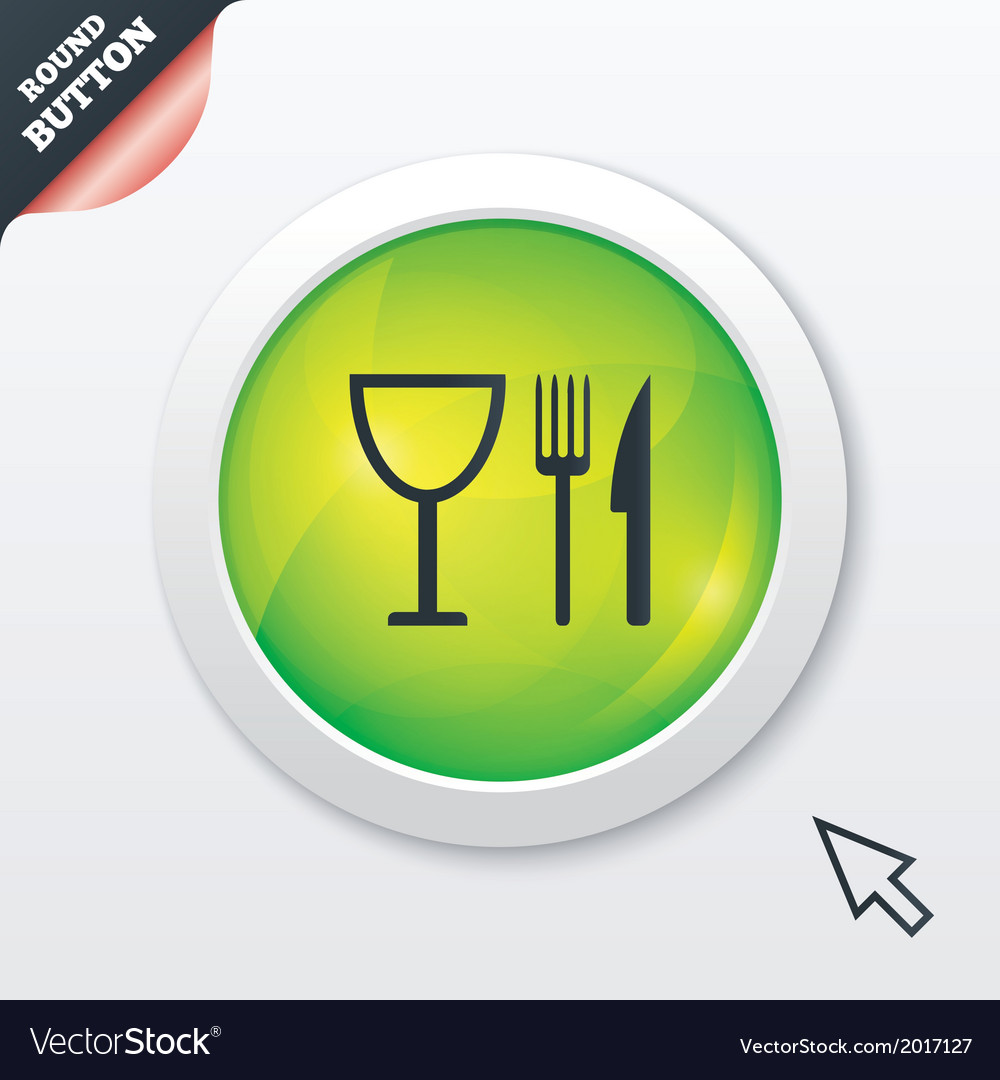 Eat sign icon knife fork and wineglass