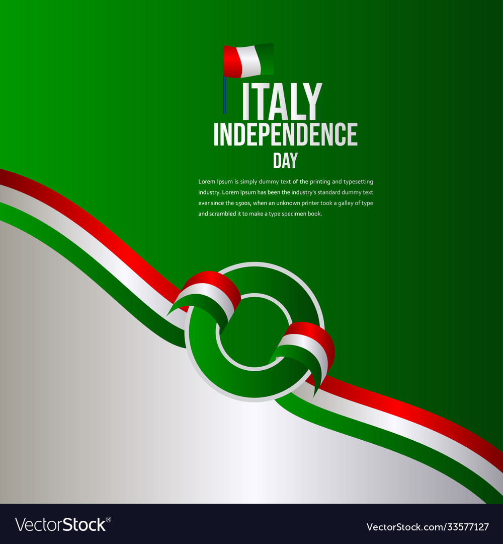 Italy independence day celebration template design