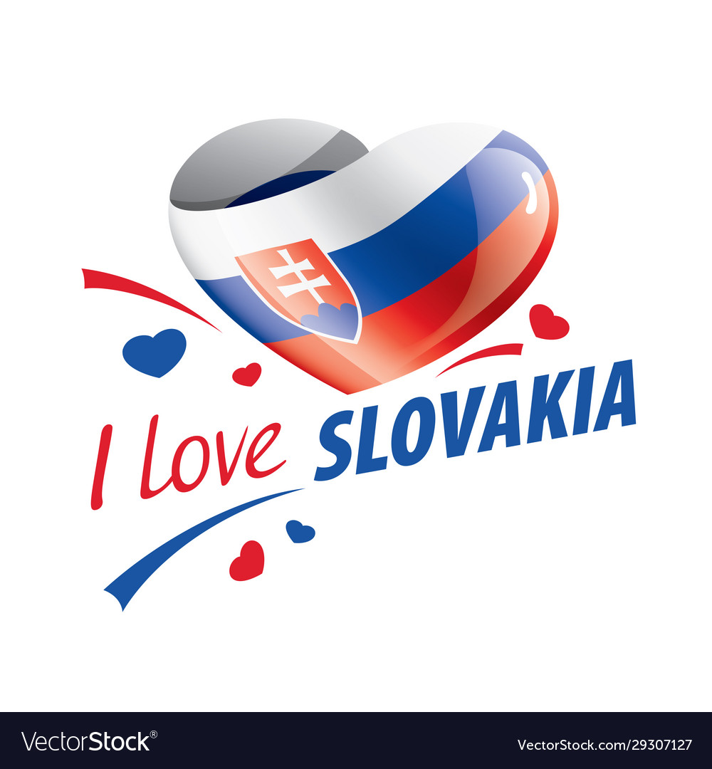 National flag slovakia in shape