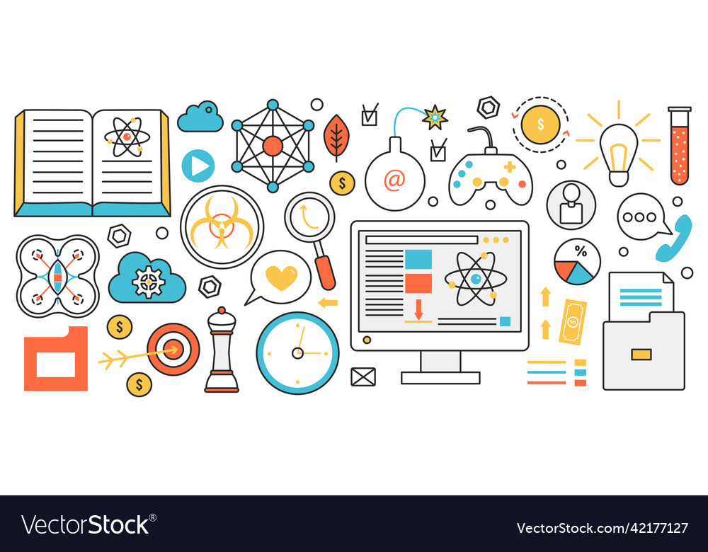 New technology of science research equipment Vector Image