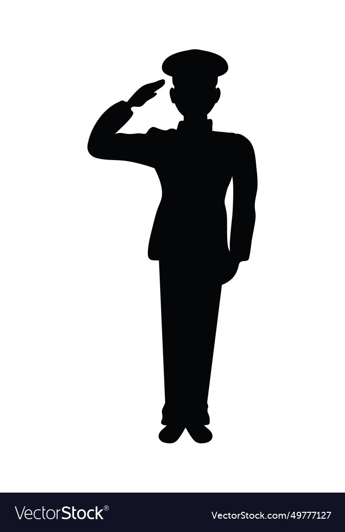 Police silhouette portrait Royalty Free Vector Image