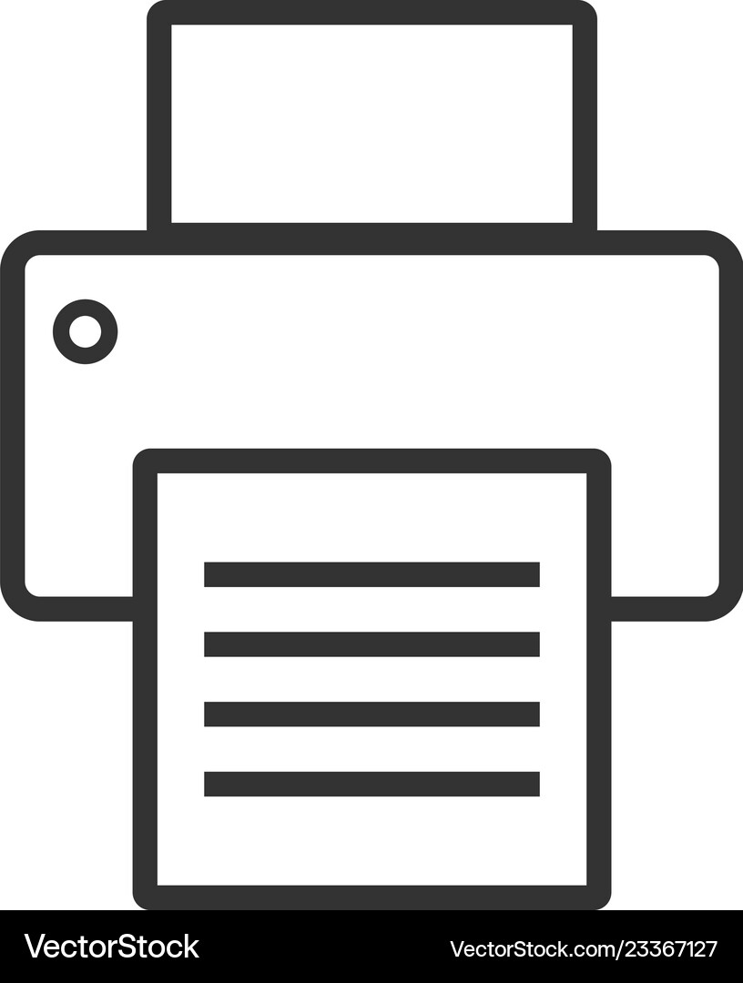 Printer graphic icon design template Royalty Free Vector