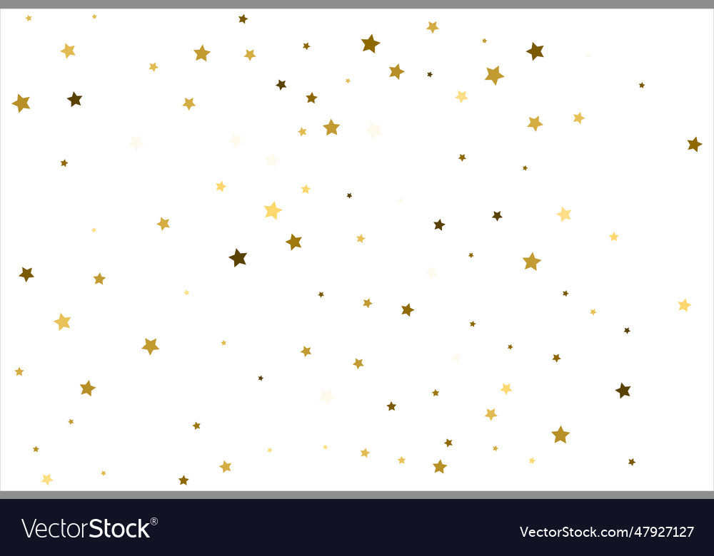 Random falling gold stars on white background Vector Image