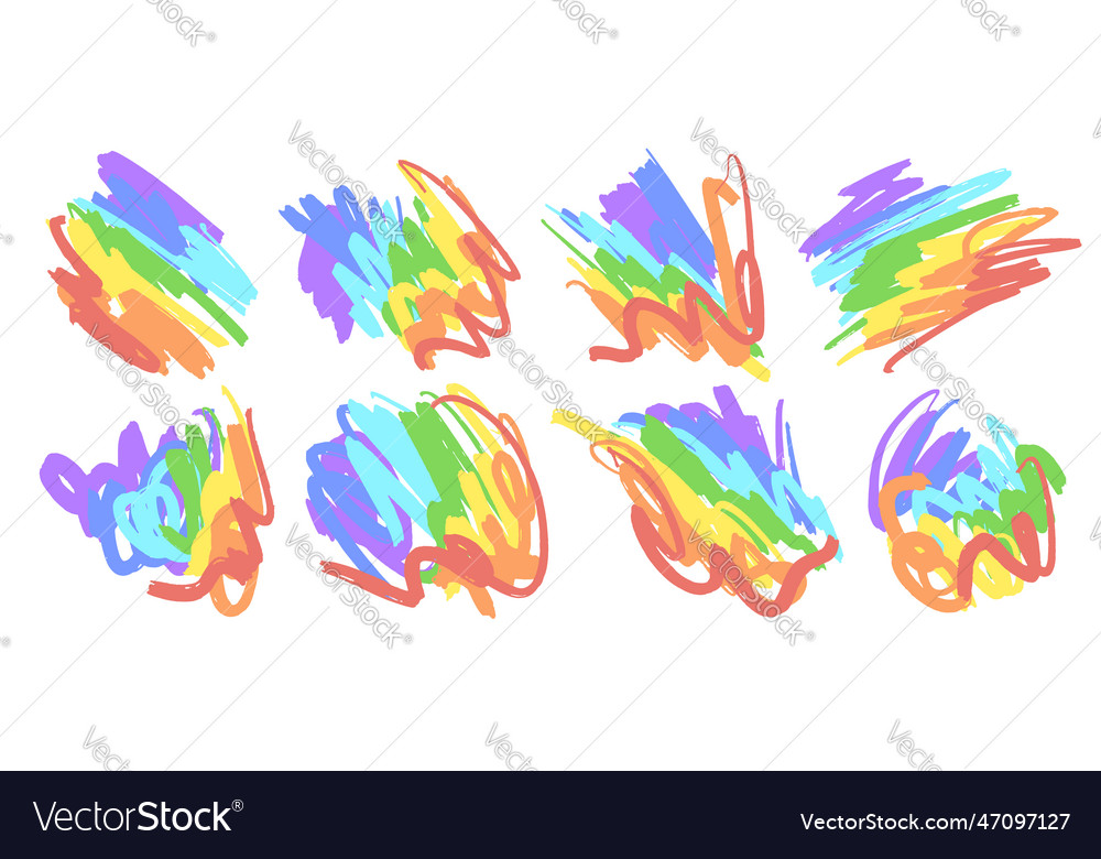 Set of abstract rainbow color lines backgrounds Vector Image Set of abstract rainbow color lines backgrounds