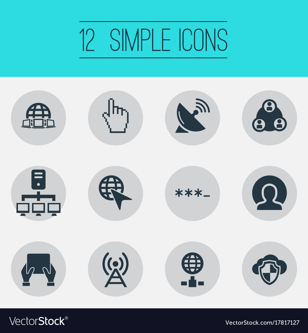Set of simple browser icons