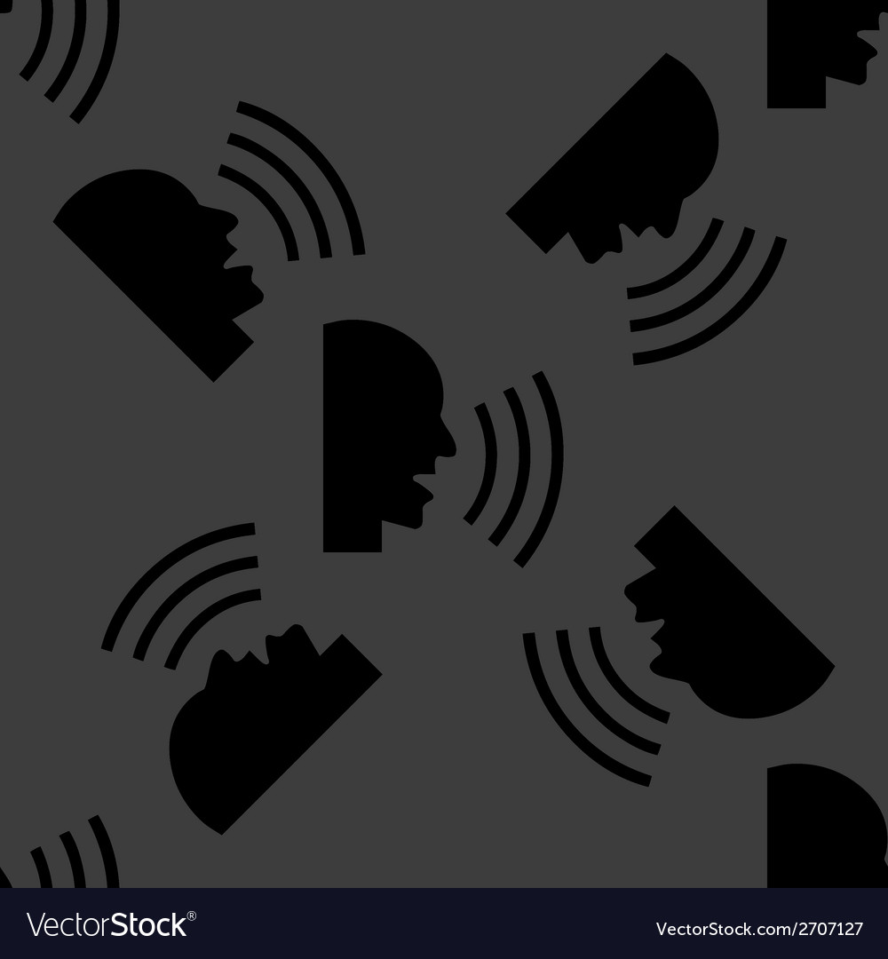 Talking web icon flat design seamless pattern