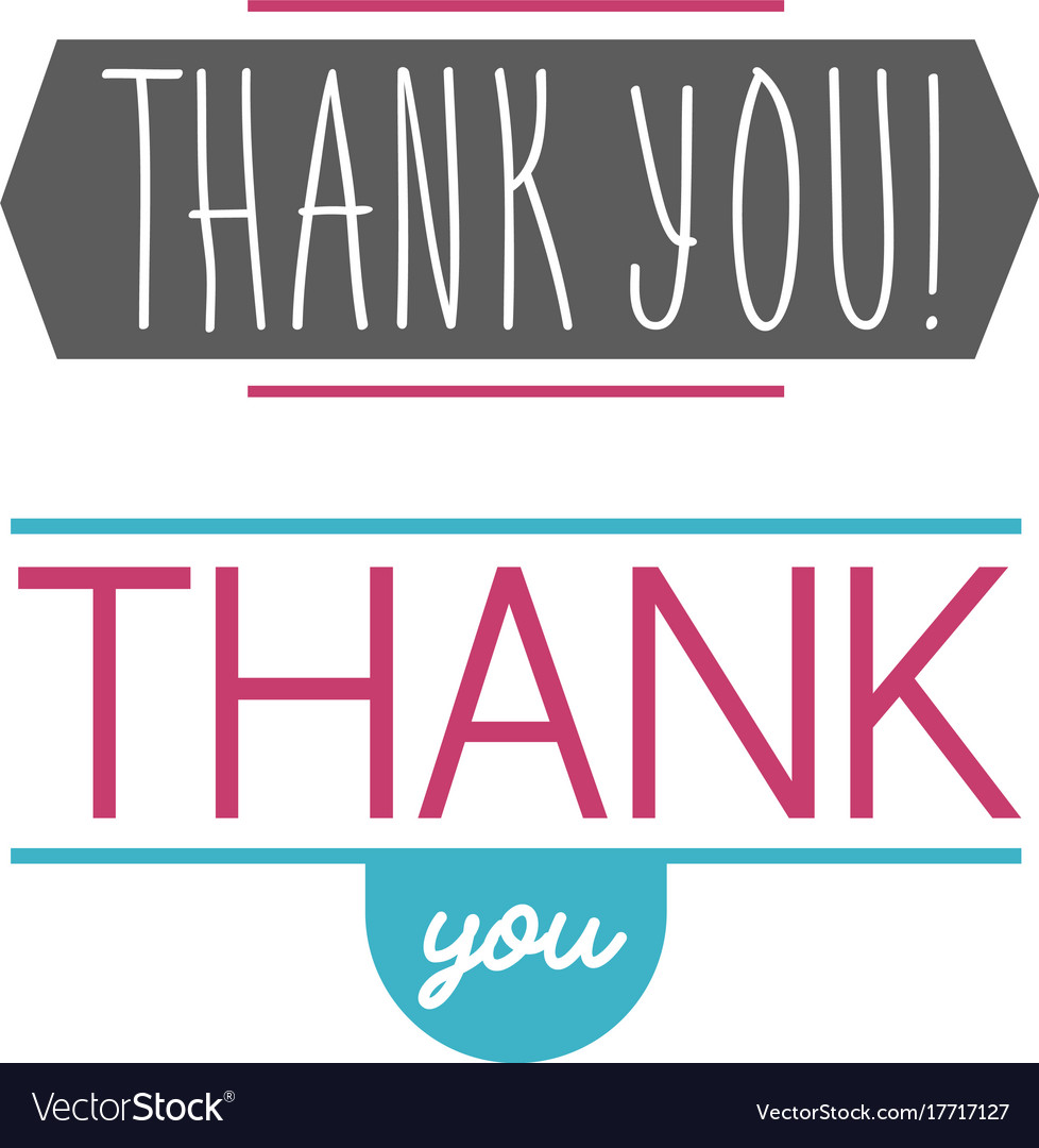 Thank you gratitude feeling emotions text Vector Image