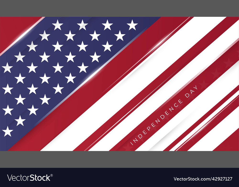 Us flag with in geometric background for