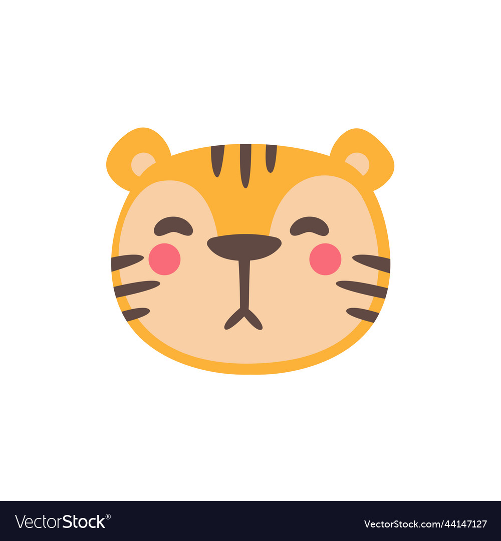 Wild animal cartoons cute tiger elements vector image Wild animal cartoons cute tiger elements
