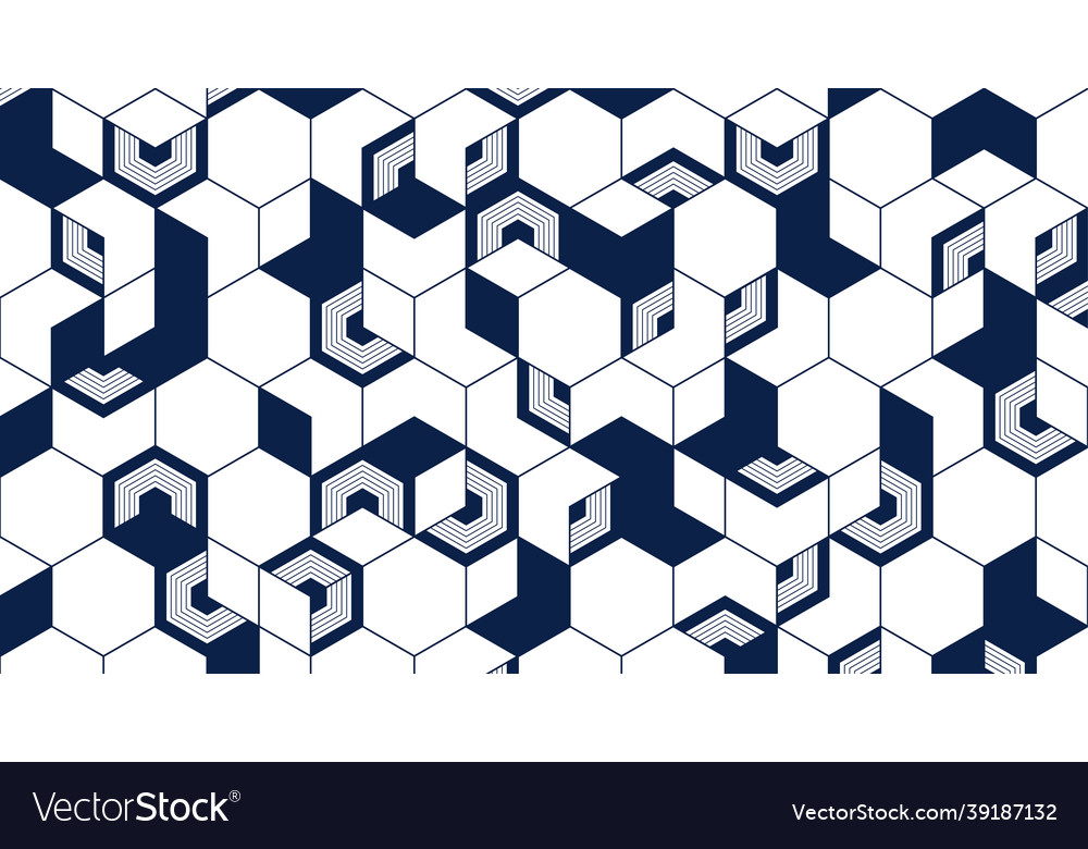 Abstract geometric lines cube background