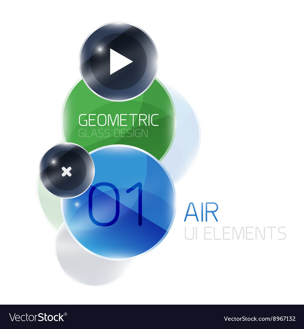 Abstract glass circles with sample text option