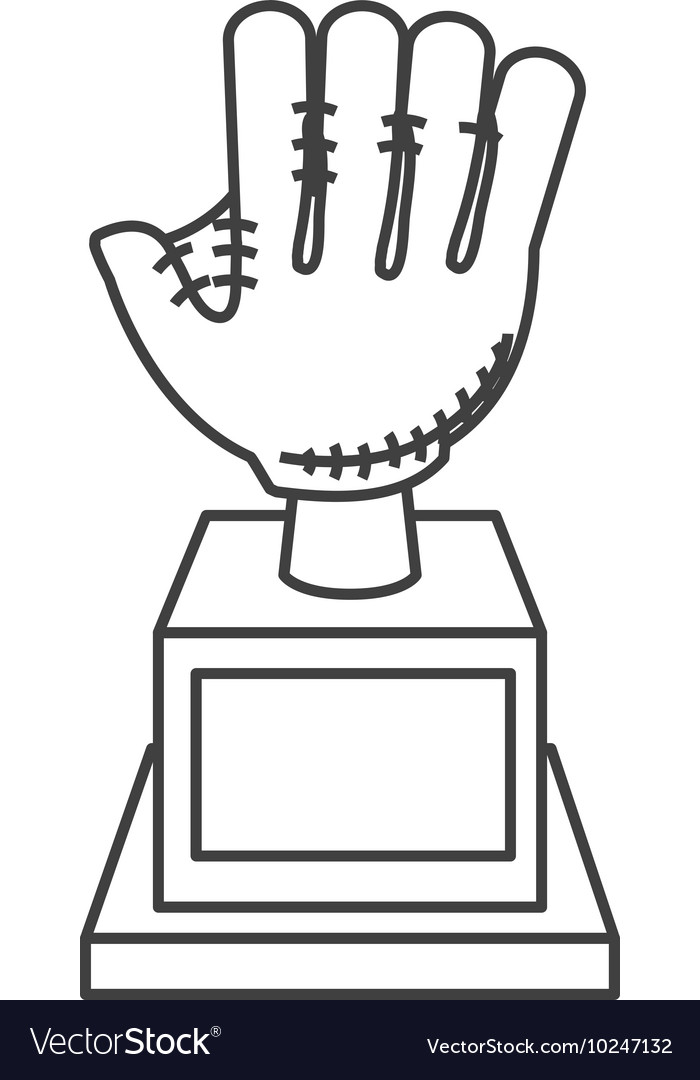 Baseball trophy icon Royalty Free Vector Image
