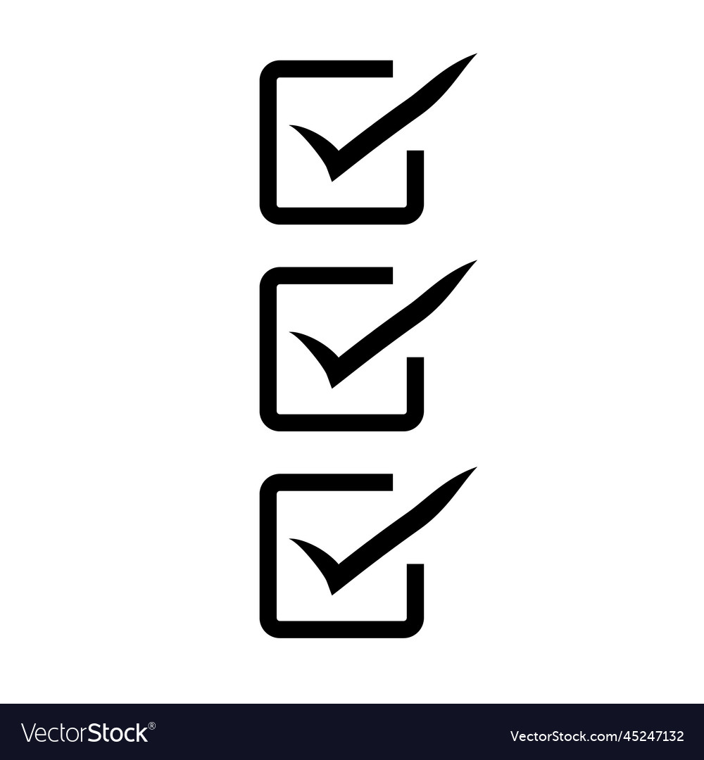 Checklist icon or checkbox list survey