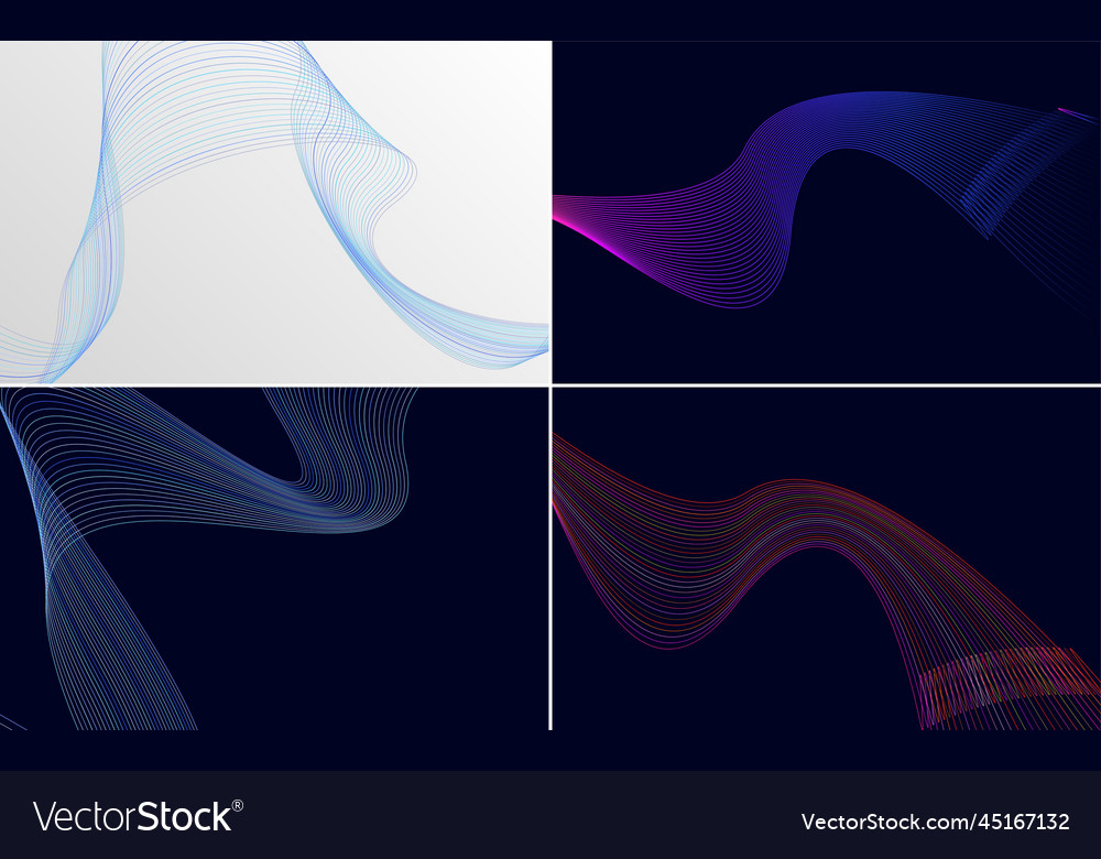 Collection of geometric minimal lines pattern set vector image Collection of geometric minimal lines pattern set